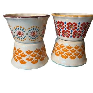 Pioneer Women country CottageCore Prairie Fluted Ramekins Ice cream cups